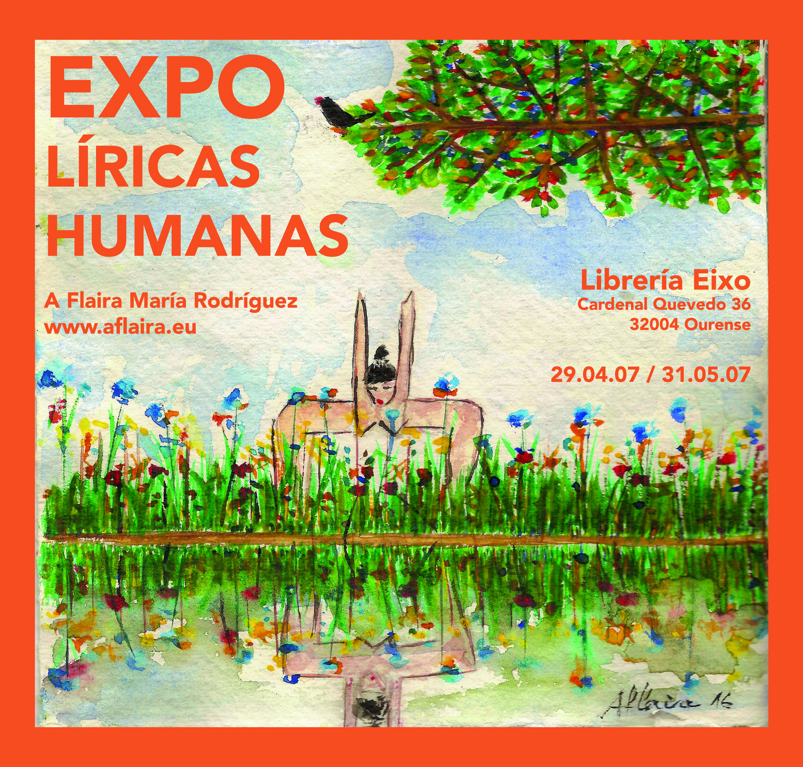 Exposición na librería Eixo. Ourense.