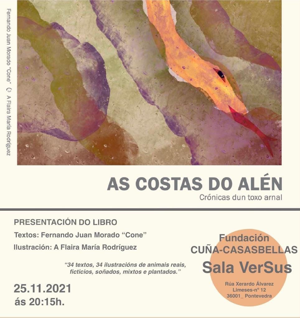 Presentación do libro AS COSTAS DO ALÉN en Pontevedra. Fundación CUÑA- CASASBELLAS.          25.11. 2021.